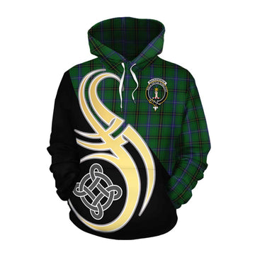 MacKendrick (McKendrick) Tartan Cotton Hoodie with Family Crest and Celtic Symbol Style Pullover Hoodie XS - Tartan Vibes Clothing