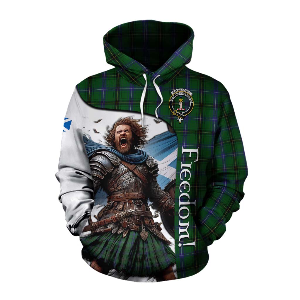 Tartan Vibes Clothing MacKendrick (McKendrick) Crest Tartan Cotton Hoodie Inspired by the Freedom of Scottish Warrior