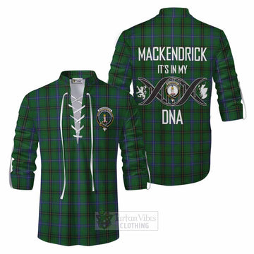 MacKendrick (McKendrick) Tartan Ghillie Kilt Shirt with Family Crest DNA In Me Style Men - Tartan Vibes Clothing