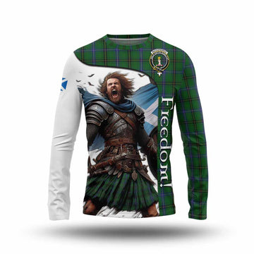 MacKendrick (McKendrick) Crest Tartan Long Sleeve T-Shirt Inspired by the Freedom of Scottish Warrior