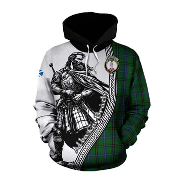 MacKendrick (McKendrick) Tartan Clan Crest Cotton Hoodie with Highlander Warrior Celtic Style Pullover Hoodie XS - Tartan Vibes Clothing
