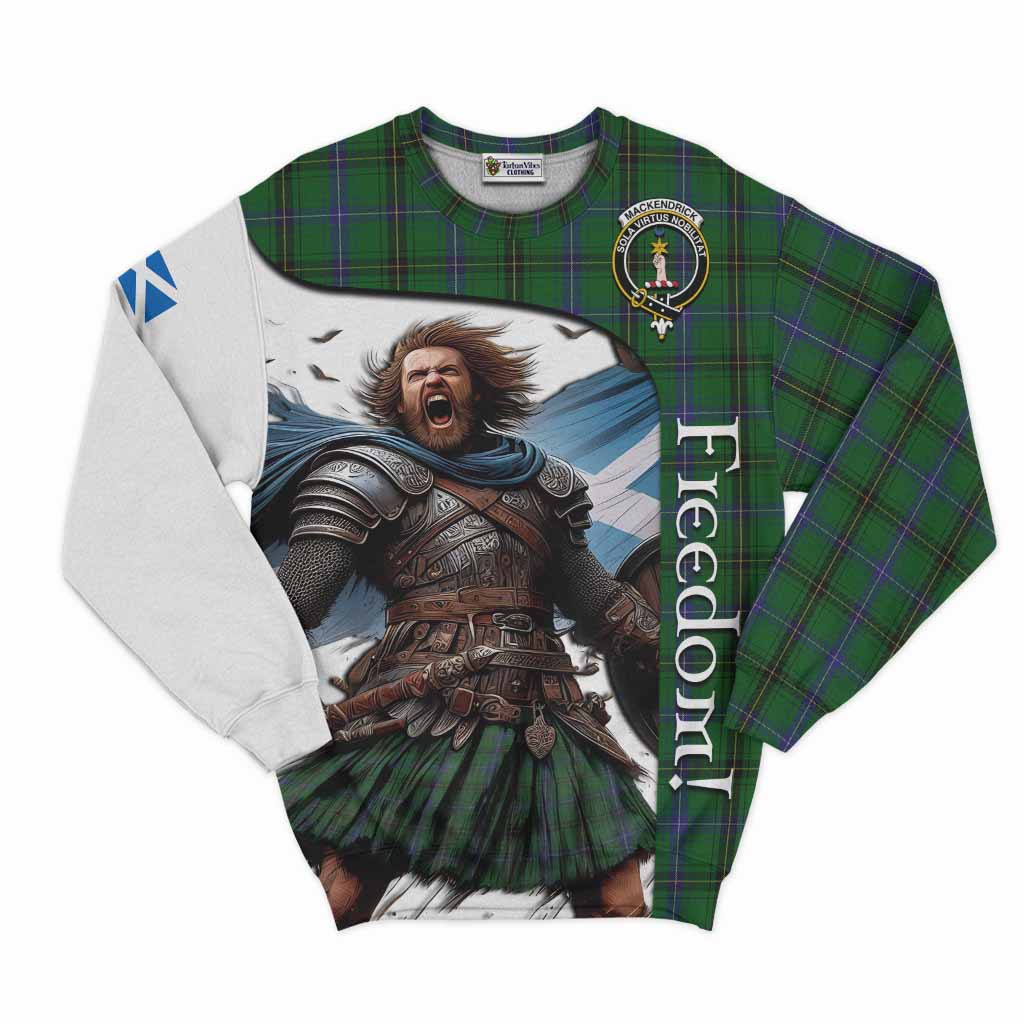 MacKendrick (McKendrick) Crest Tartan Sweatshirt Inspired by the Freedom of Scottish Warrior Unisex - Tartan Vibes Clothing