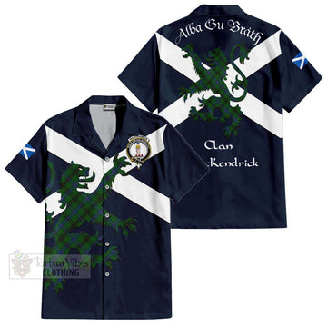 MacKendrick (McKendrick) Tartan Lion Rampant Hawaiian Shirt Proudly Display Your Heritage with Alba Gu Brath and Clan Name Kid - Tartan Vibes Clothing