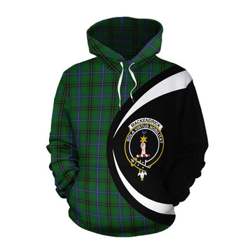 MacKendrick (McKendrick) Tartan Cotton Hoodie with Family Crest Circle Style Pullover Hoodie XS - Tartan Vibes Clothing