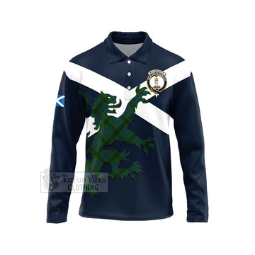 MacKendrick (McKendrick) Tartan Lion Rampant Long Sleeve Polo Shirt Proudly Display Your Heritage with Alba Gu Brath and Clan Name Unisex - Tartan Vibes Clothing