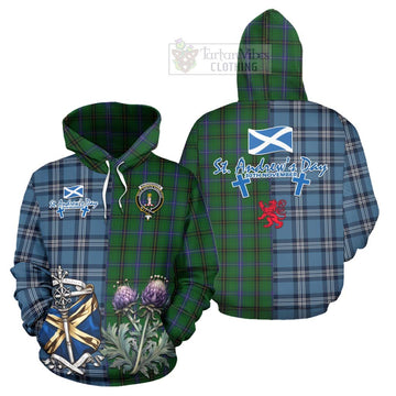 MacKendrick (McKendrick) Tartan Hoodie Happy St. Andrew's Day Half Tartan Style Zip Hoodie - Tartan Vibes Clothing