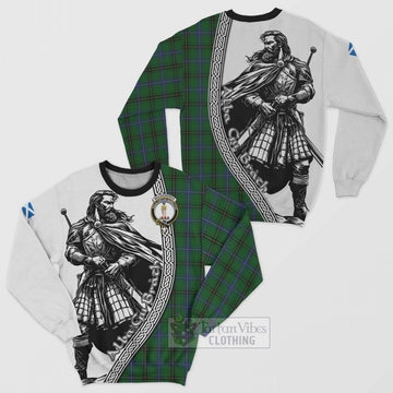 MacKendrick (McKendrick) Tartan Clan Crest Sweatshirt with Highlander Warrior Celtic Style Unisex - Tartan Vibes Clothing
