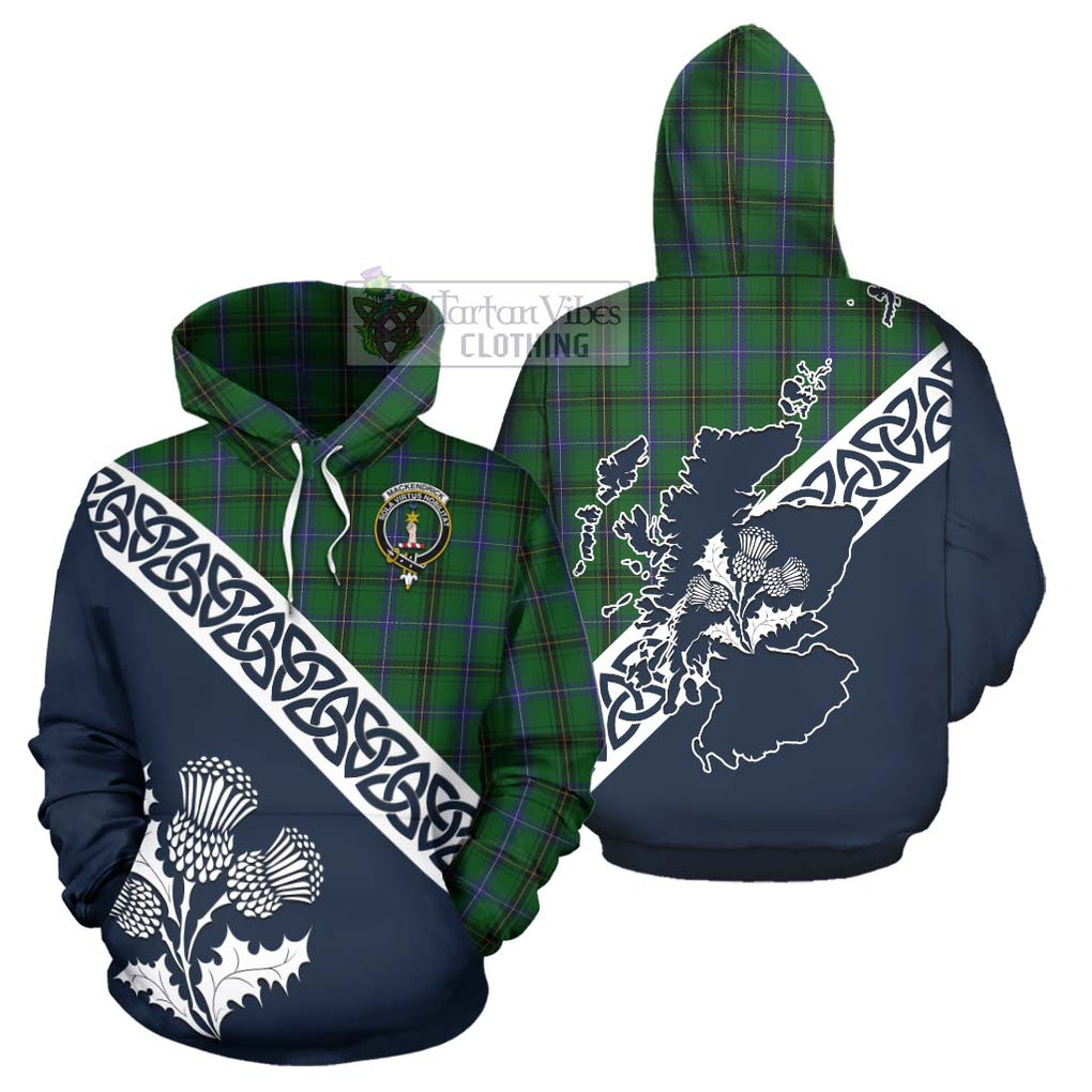 MacKendrick (McKendrick) Tartan Hoodie Featuring Thistle and Scotland Map Zip Hoodie - Tartan Vibes Clothing