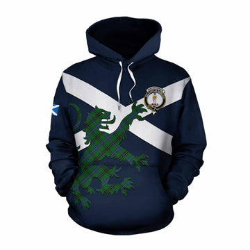 MacKendrick (McKendrick) Tartan Lion Rampant Cotton Hoodie Proudly Display Your Heritage with Alba Gu Brath and Clan Name Pullover Hoodie XS - Tartan Vibes Clothing