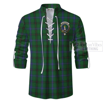 MacKendrick (McKendrick) Tartan Ghillie Kilt Shirt with Family Crest Celtic Skull Style - Tartan Vibes Clothing