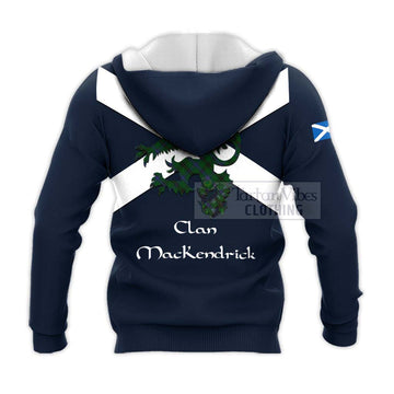 MacKendrick (McKendrick) Tartan Lion Rampant Knitted Hoodie Proudly Display Your Heritage with Alba Gu Brath and Clan Name - Tartan Vibes Clothing