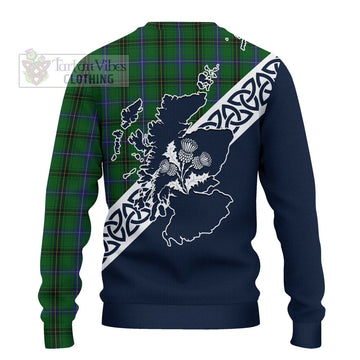MacKendrick (McKendrick) Tartan Ugly Sweater Featuring Thistle and Scotland Map - Tartan Vibes Clothing