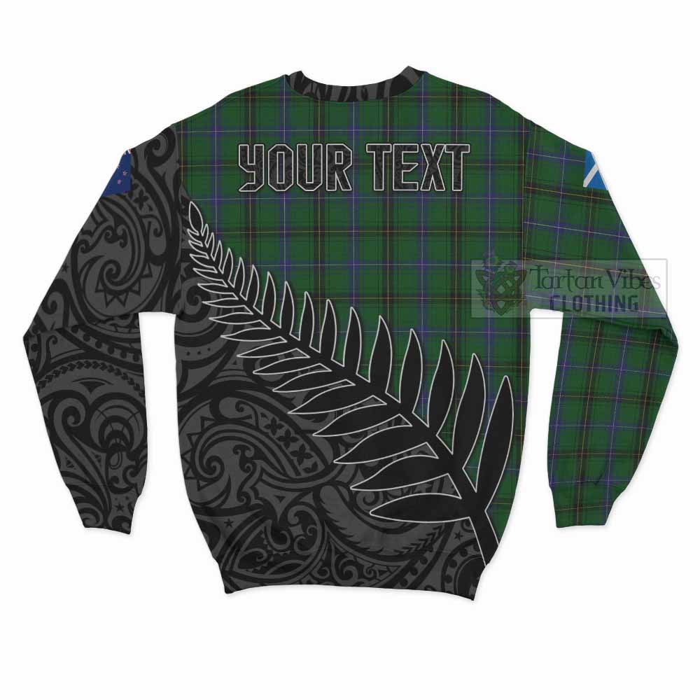 MacKendrick (McKendrick) Crest Tartan Sweatshirt with New Zealand Silver Fern Half Style - Tartan Vibes Clothing