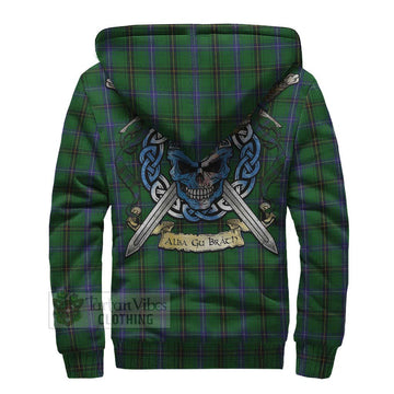 MacKendrick (McKendrick) Tartan Sherpa Hoodie with Family Crest Celtic Skull Style - Tartan Vibes Clothing
