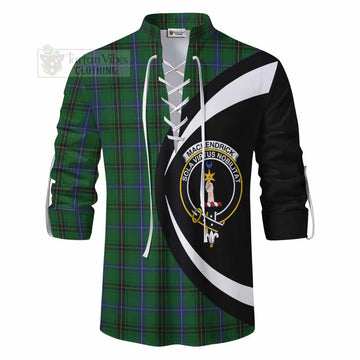 MacKendrick (McKendrick) Tartan Ghillie Kilt Shirt with Family Crest Circle Style - Tartan Vibes Clothing