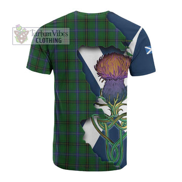 MacKendrick (McKendrick) Tartan Family Crest Cotton T-shirt Scottish Thistle Celtic Inspired