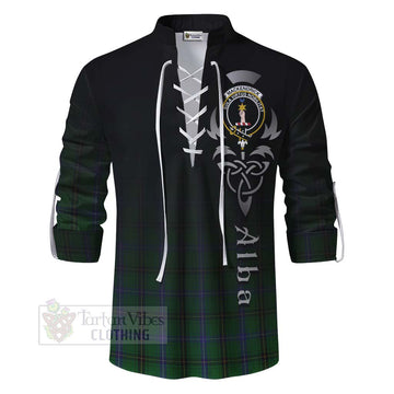 MacKendrick (McKendrick) Tartan Ghillie Kilt Shirt Featuring Alba Gu Brath Family Crest Celtic Inspired - Tartan Vibes Clothing