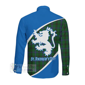 MacKendrick (McKendrick) Family Crest Tartan Long Sleeve Button Shirt Celebrate Saint Andrew's Day in Style Men's Shirt - Tartan Vibes Clothing