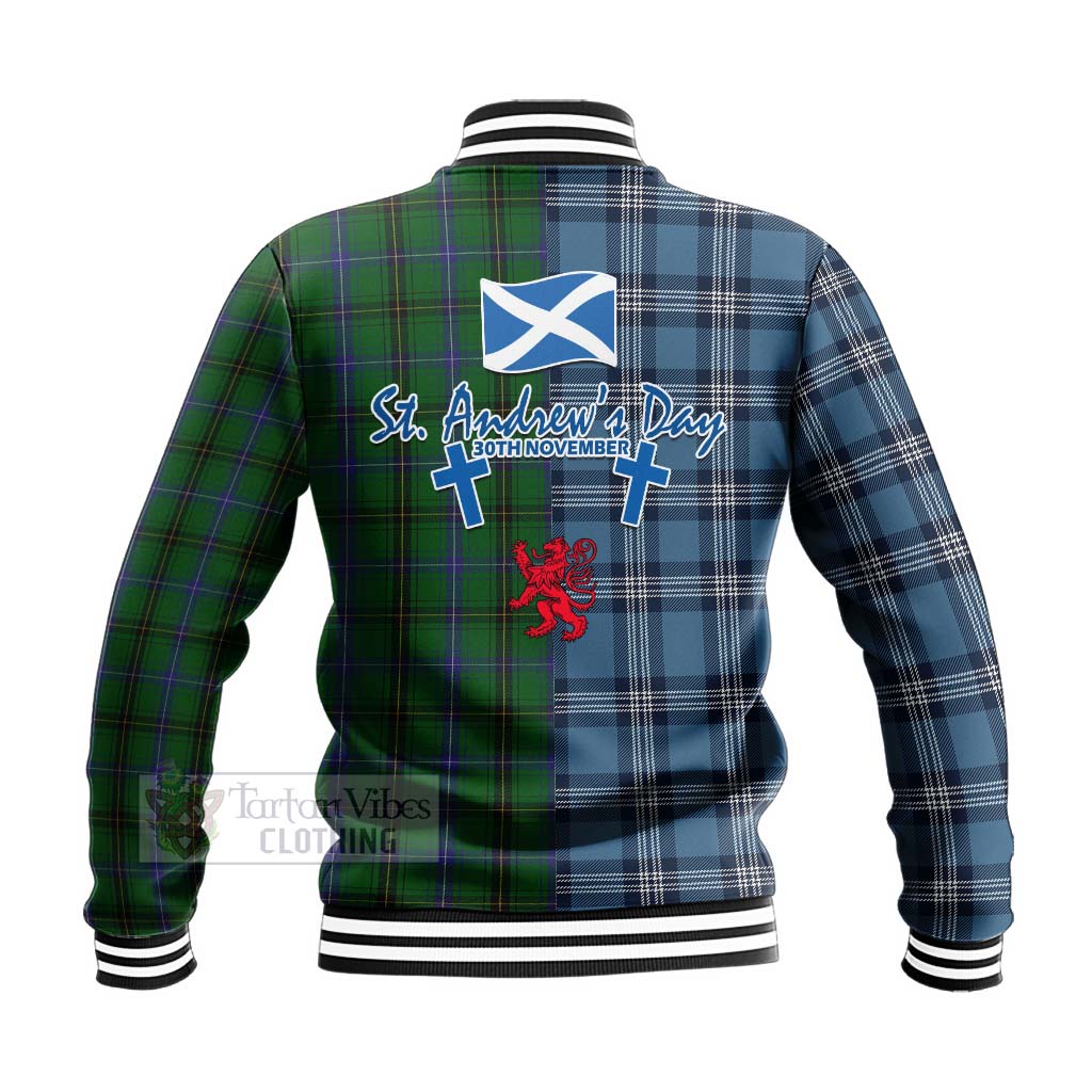 MacKendrick (McKendrick) Tartan Baseball Jacket Happy St. Andrew's Day Half Tartan Style - Tartan Vibes Clothing