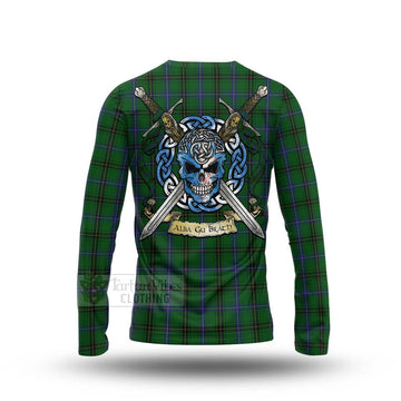 MacKendrick (McKendrick) Tartan Long Sleeve T-Shirt with Family Crest Celtic Skull Style - Tartan Vibes Clothing