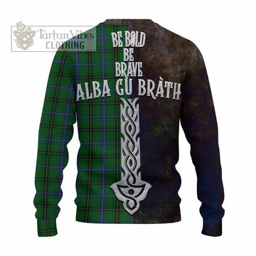 Tartan Vibes Clothing MacKendrick (McKendrick) Tartan Family Crest Knitted Sweater Alba Gu Brath Be Brave Lion Ancient Style