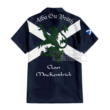 MacKendrick (McKendrick) Tartan Lion Rampant Hawaiian Shirt Proudly Display Your Heritage with Alba Gu Brath and Clan Name - Tartan Vibes Clothing