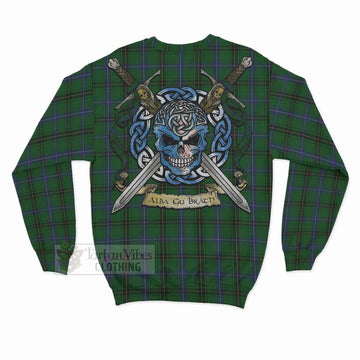 MacKendrick (McKendrick) Tartan Sweatshirt with Family Crest Celtic Skull Style - Tartan Vibes Clothing
