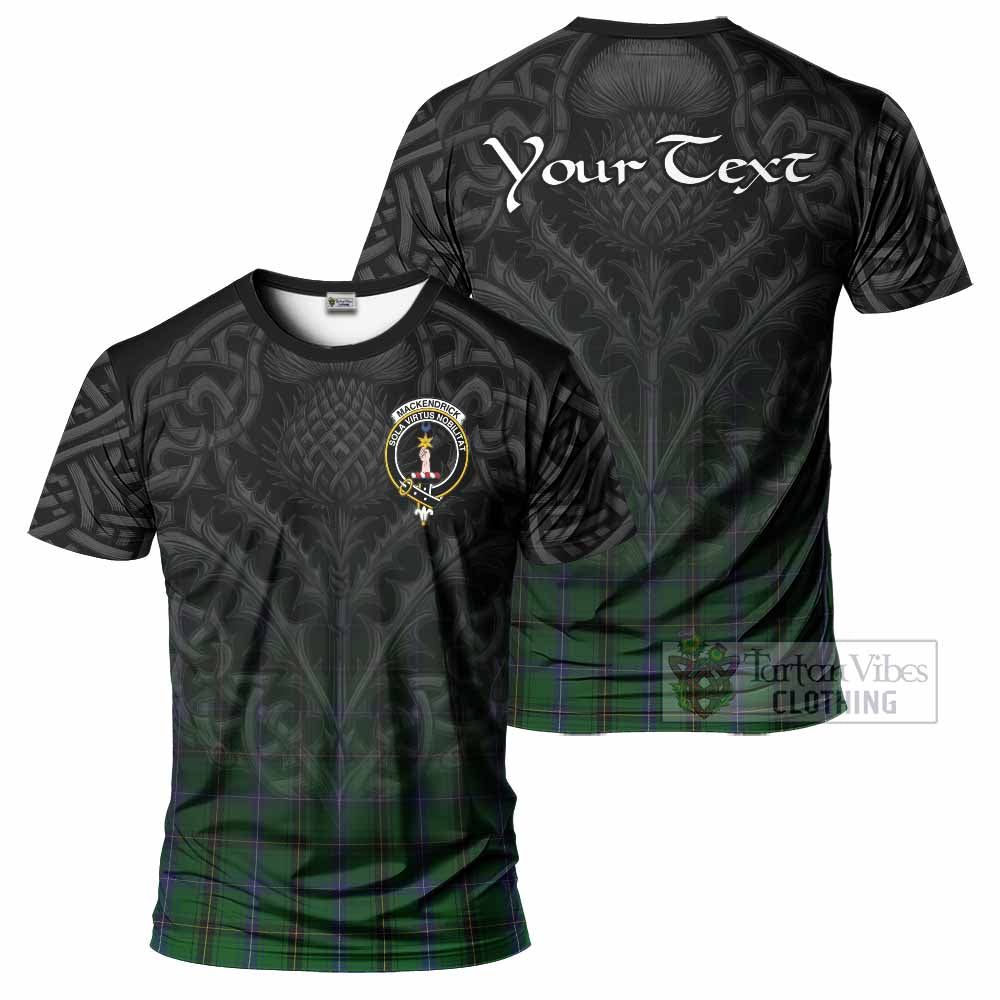 Tartan Vibes Clothing MacKendrick (McKendrick) Tartan T-Shirt with Family Crest Celtic Thistle Vibes