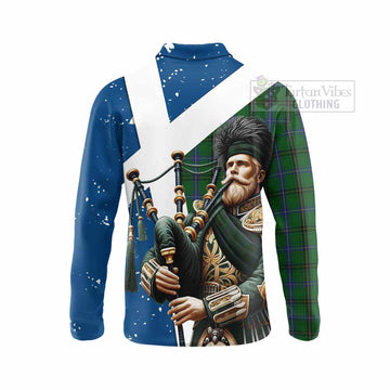 MacKendrick (McKendrick) Tartan Long Sleeve Polo Shirt with Family Crest Scottish Bagpiper Vibes - Tartan Vibes Clothing