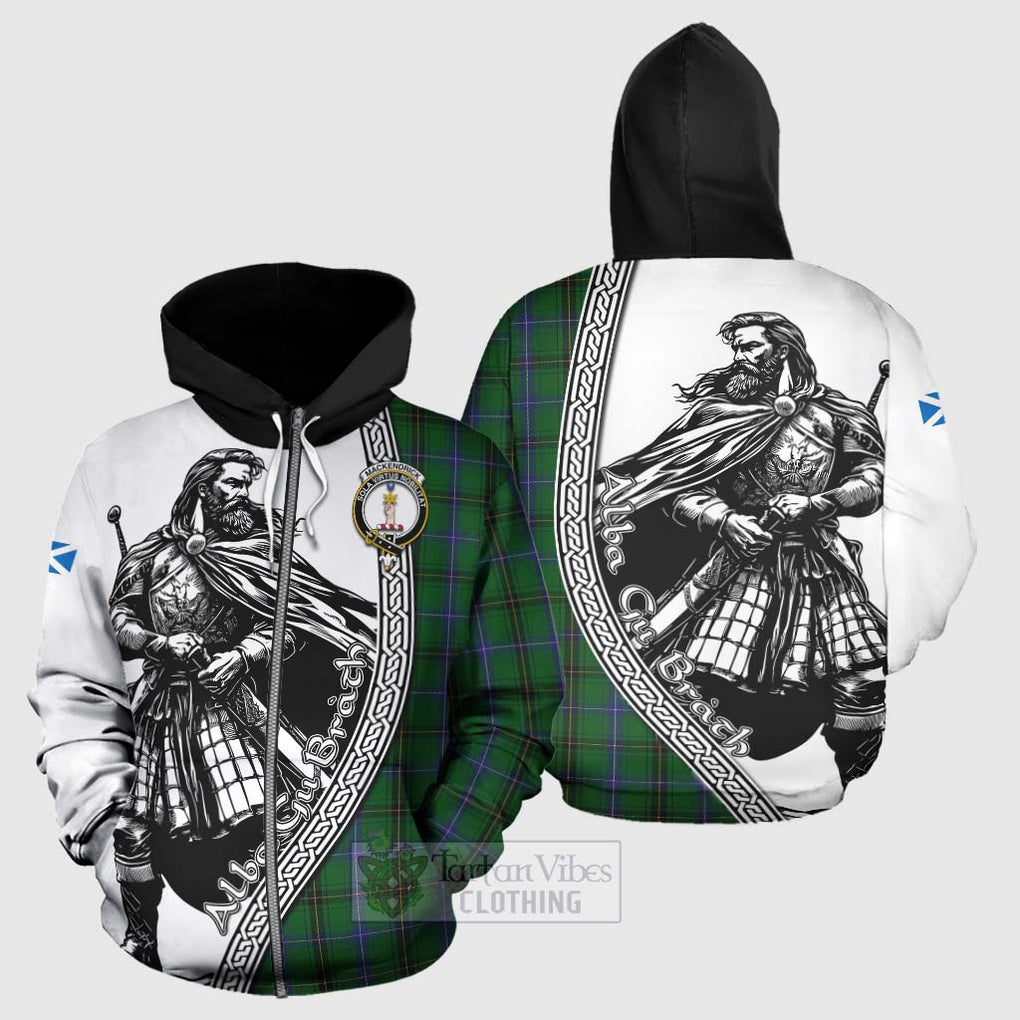 MacKendrick (McKendrick) Tartan Clan Crest Hoodie with Highlander Warrior Celtic Style - Tartan Vibes Clothing