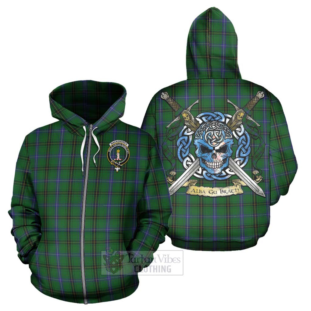 MacKendrick (McKendrick) Tartan Hoodie with Family Crest Celtic Skull Style - Tartan Vibes Clothing