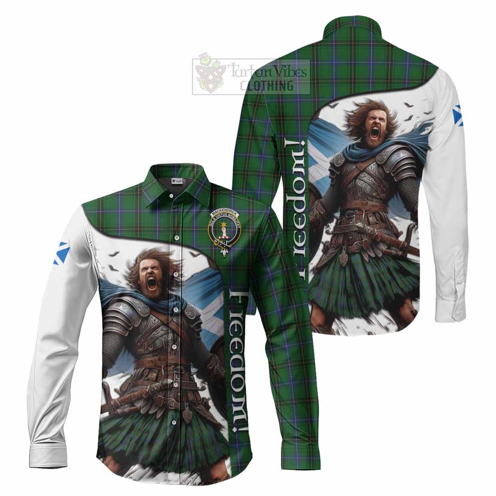 MacKendrick (McKendrick) Crest Tartan Long Sleeve Button Shirt Inspired by the Freedom of Scottish Warrior - Tartan Vibes Clothing