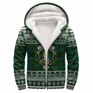 MacKendrick (McKendrick) Clan Tartan Christmas Fleece Hoodie with Family Crest