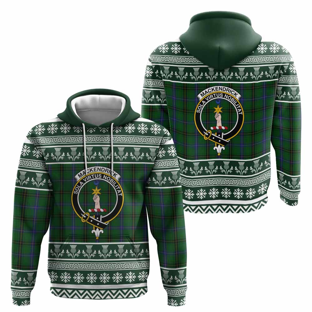 MacKendrick (McKendrick) Clan Tartan Christmas Hoodie with Family Crest - Tartan Vibes Clothing