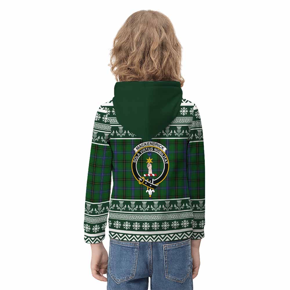 MacKendrick (McKendrick) Clan Tartan Christmas Kid Hoodie with Family Crest - Tartan Vibes Clothing