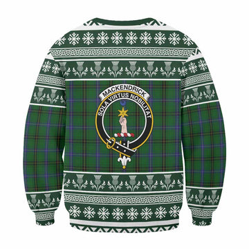 MacKendrick (McKendrick) Clan Tartan Christmas Sweatshirt with Family Crest