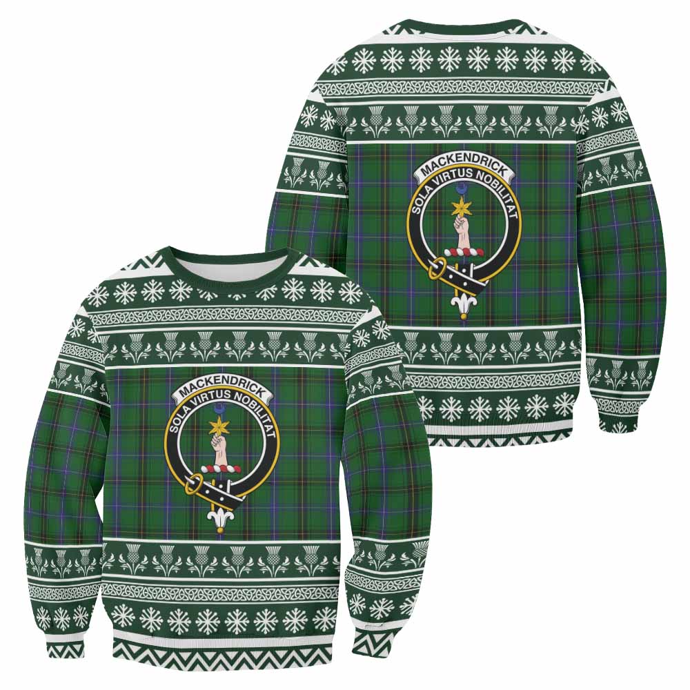 MacKendrick (McKendrick) Clan Tartan Christmas Sweatshirt with Family Crest - Tartan Vibes Clothing