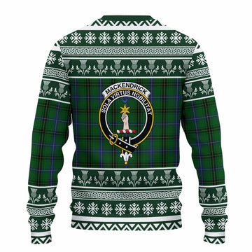 MacKendrick (McKendrick) Clan Tartan Christmas Ugly Sweater with Family Crest