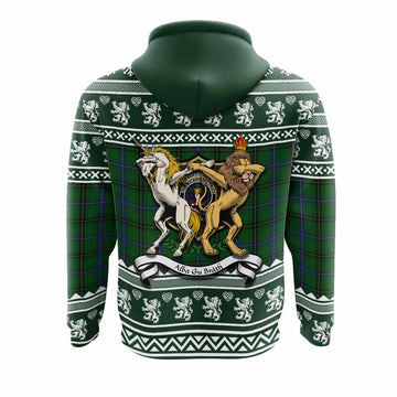 MacKendrick (McKendrick) Clan Tartan Crest Christmas Hoodie Coat of Arms Funny Style