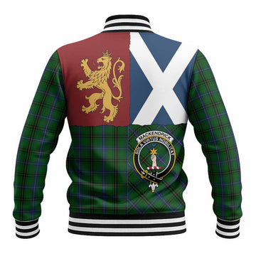 MacKendrick (McKendrick) Crest Tartan Baseball Jacket with Lion Rampant Saltire Style