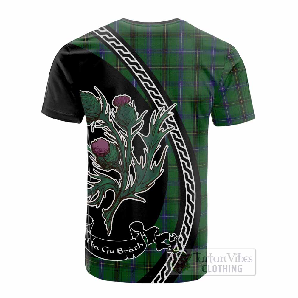 MacKendrick (McKendrick) Family Crest Tartan Cotton T-shirt Alba Thistle Inspired - Tartan Vibes Clothing