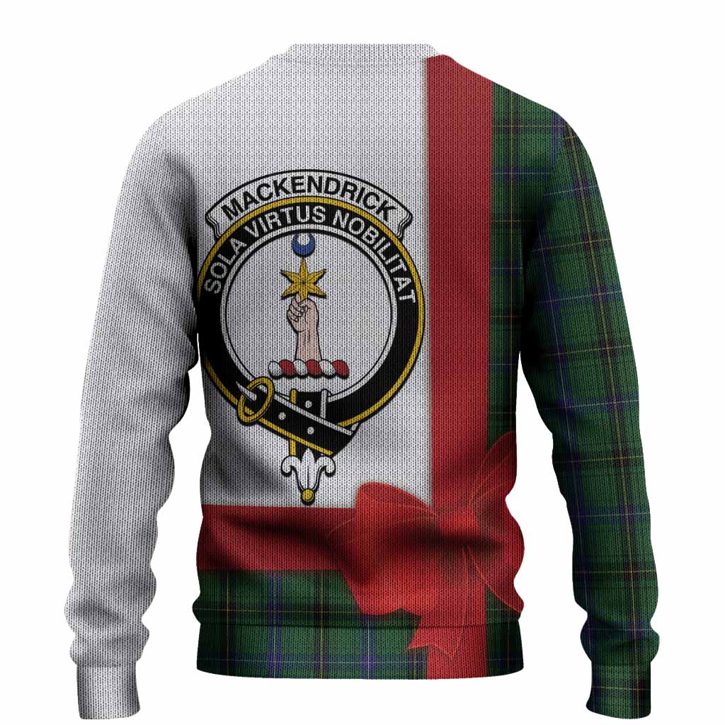 MacKendrick (McKendrick) Tartan Crest Christmas Christmas Ugly Sweater Highland Cow Bagpipes Coquette Bow Style