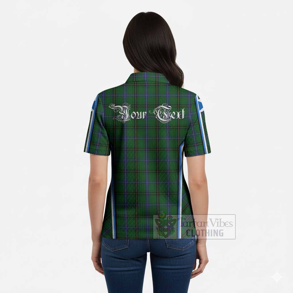 MacKendrick (McKendrick) Tartan Crest Women’s Polo Sweater Top Scotland Coat of Arm Flag Style