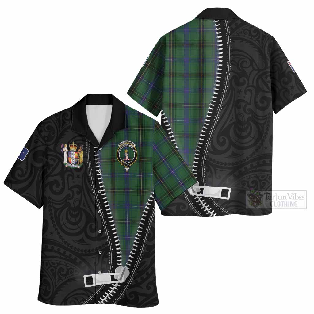 MacKendrick (McKendrick) Tartan Hawaiian Shirt New Zealand Pattern Unique Zipper Stylized