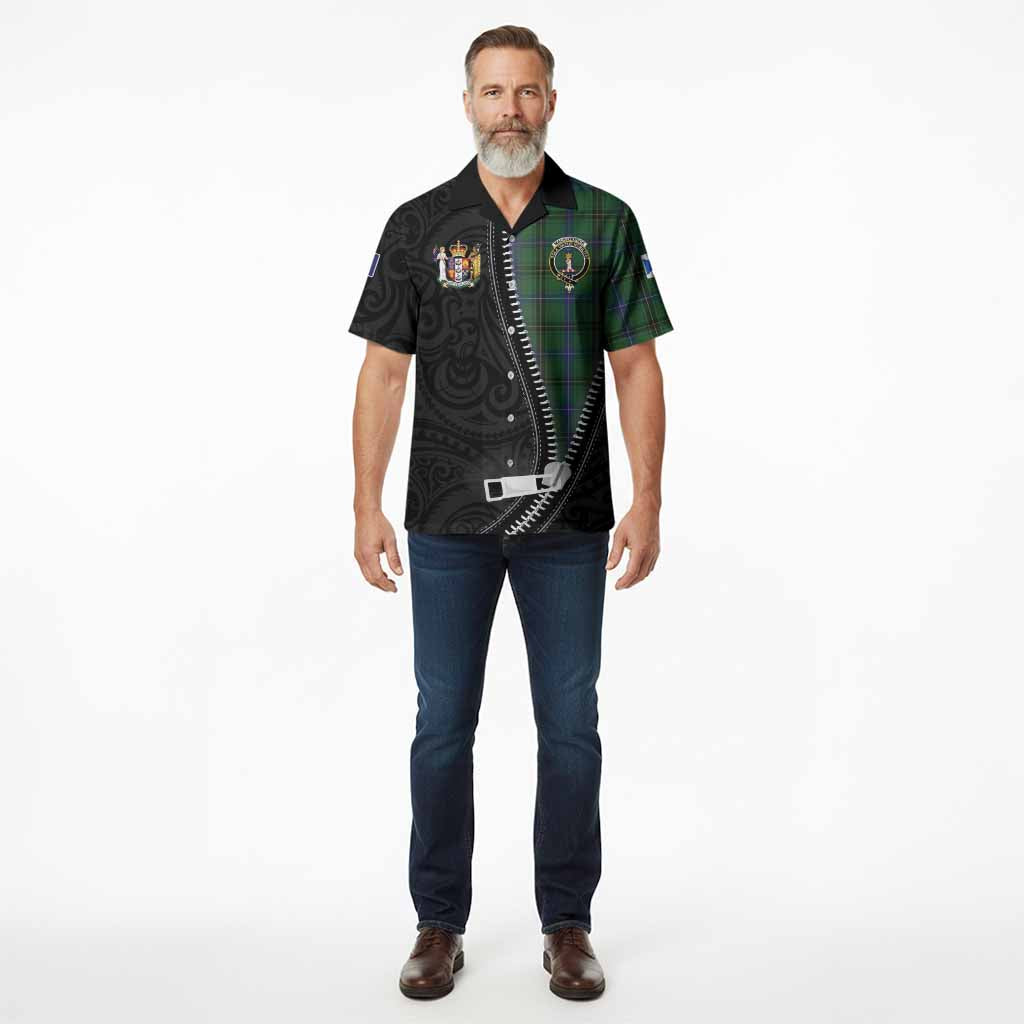 MacKendrick (McKendrick) Tartan Hawaiian Shirt New Zealand Pattern Unique Zipper Stylized