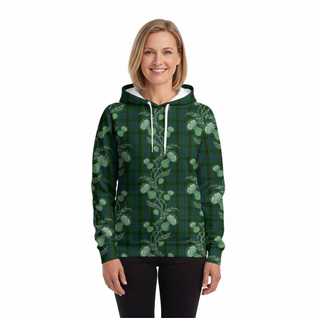 MacKendrick (McKendrick) Tartan Hoodie Seamless Scottish Thistle Flowers