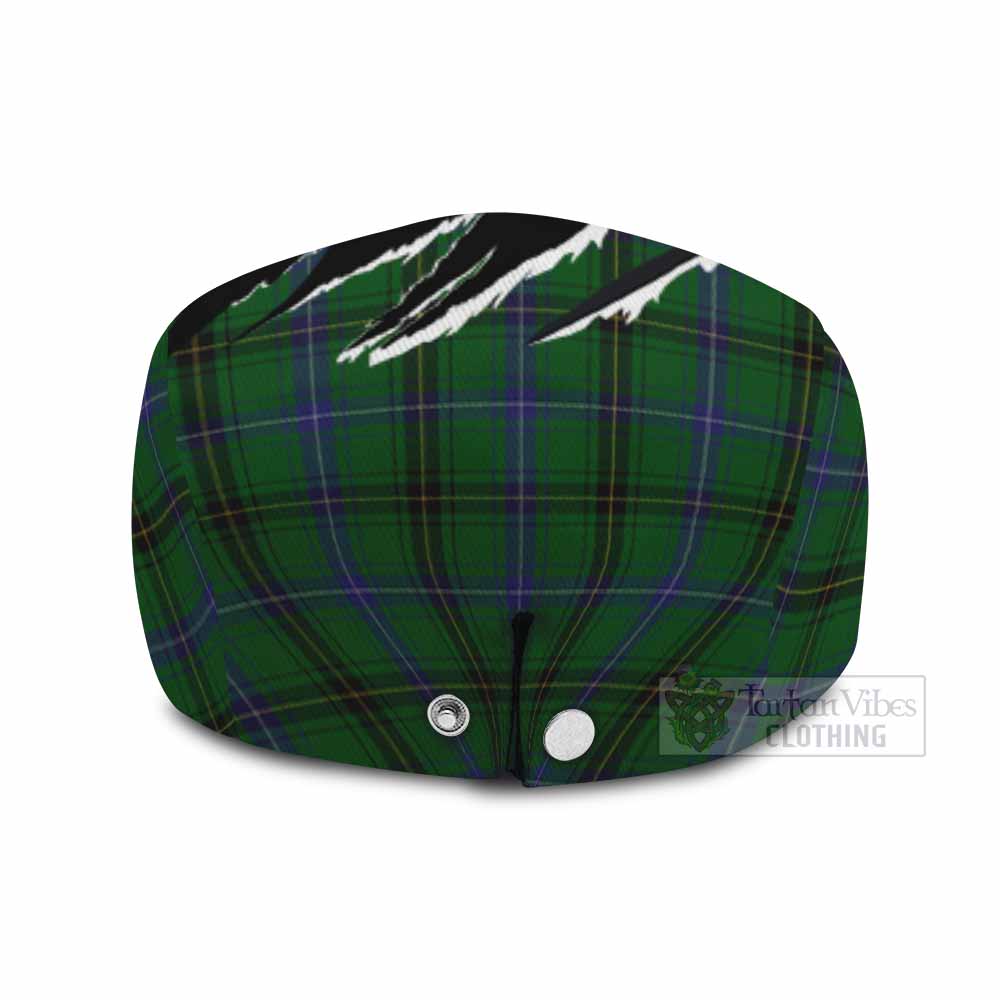 MacKendrick (McKendrick) Tartan Loch Ness Monster Flat Cap, Jeff Cap Celtic Knot Nessie Art