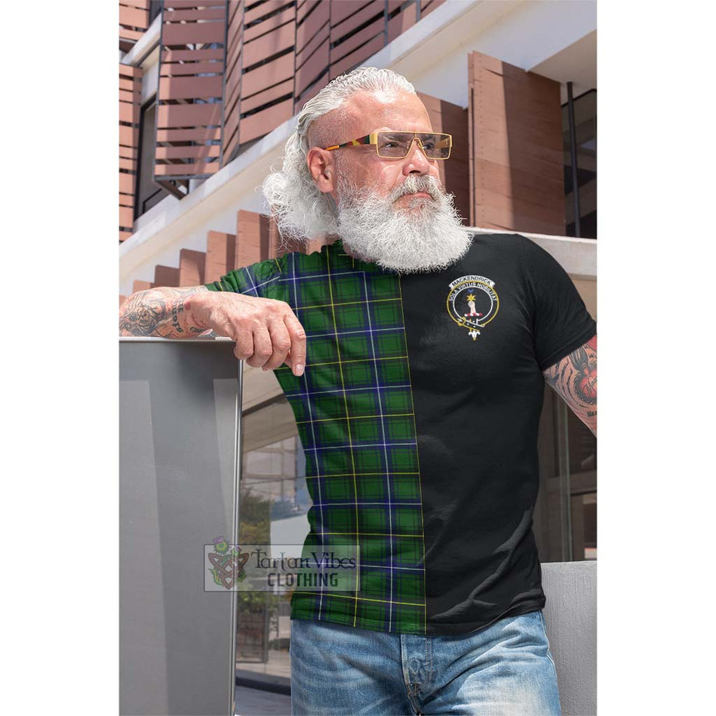 Tartan Vibes Clothing MacKendrick Modern Tartan Cotton T-shirt with Family Crest and Half Of Me Style