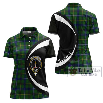 MacKendrick Modern Tartan Women's Polo Shirt with Family Crest Circle Style Women - Tartan Vibes Clothing