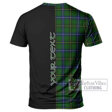 MacKendrick Modern Tartan T-Shirt with Family Crest and Half Of Me Style - Tartanvibesclothing Shop